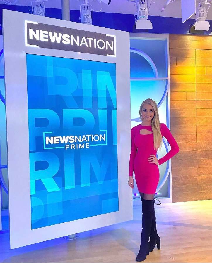 Emily at the NewsNation Prime set