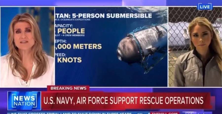 Emily on NewsNation covering the Titan submersible search